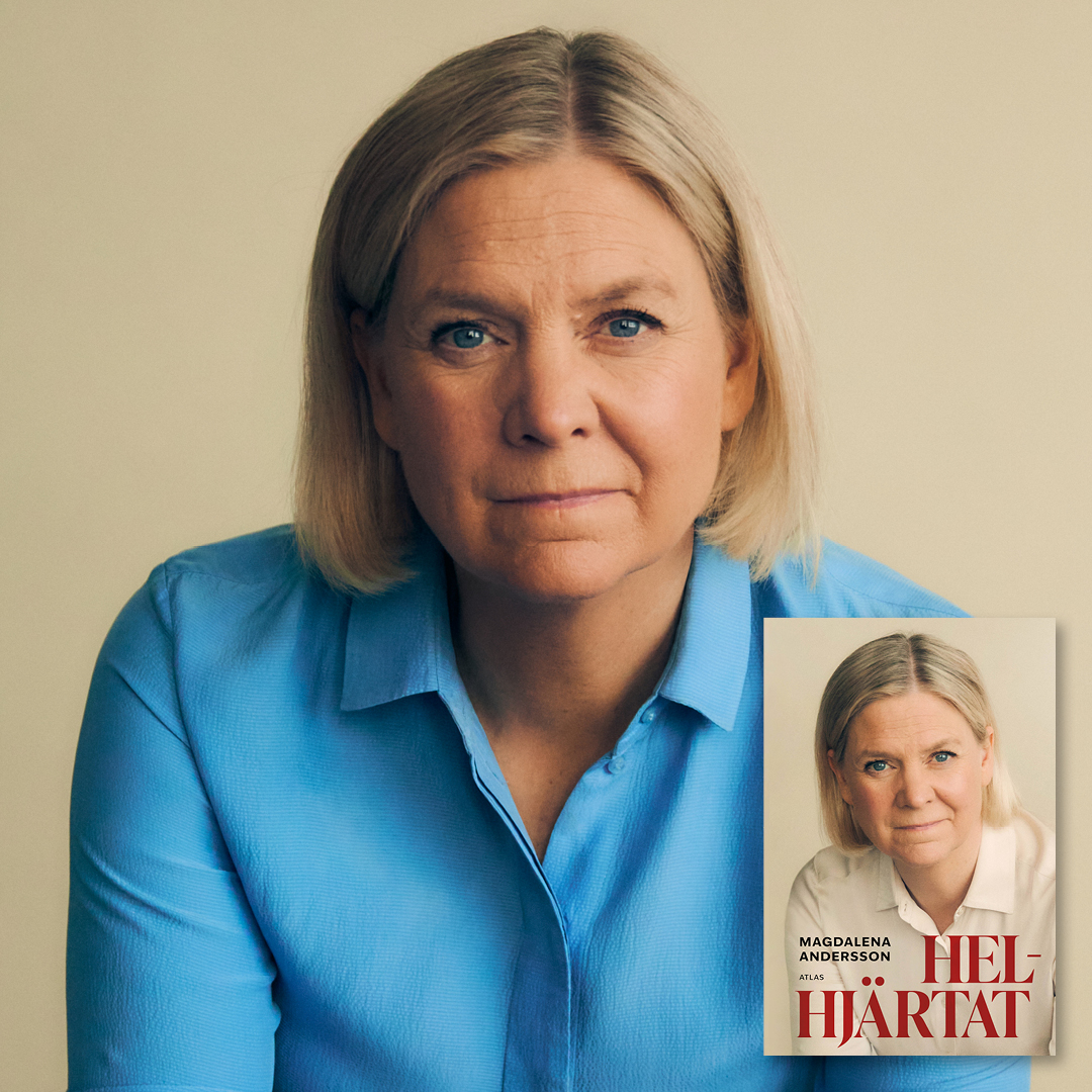 Magdalena Andersson med sin nya bok "Helhjärtat".